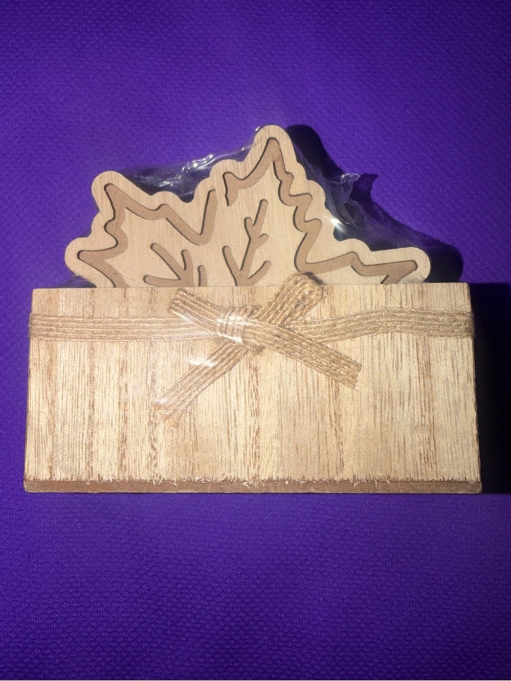 🍁 4 Piece Fall Maple Leaf Coasters - Rustic Cream Decorative Holder